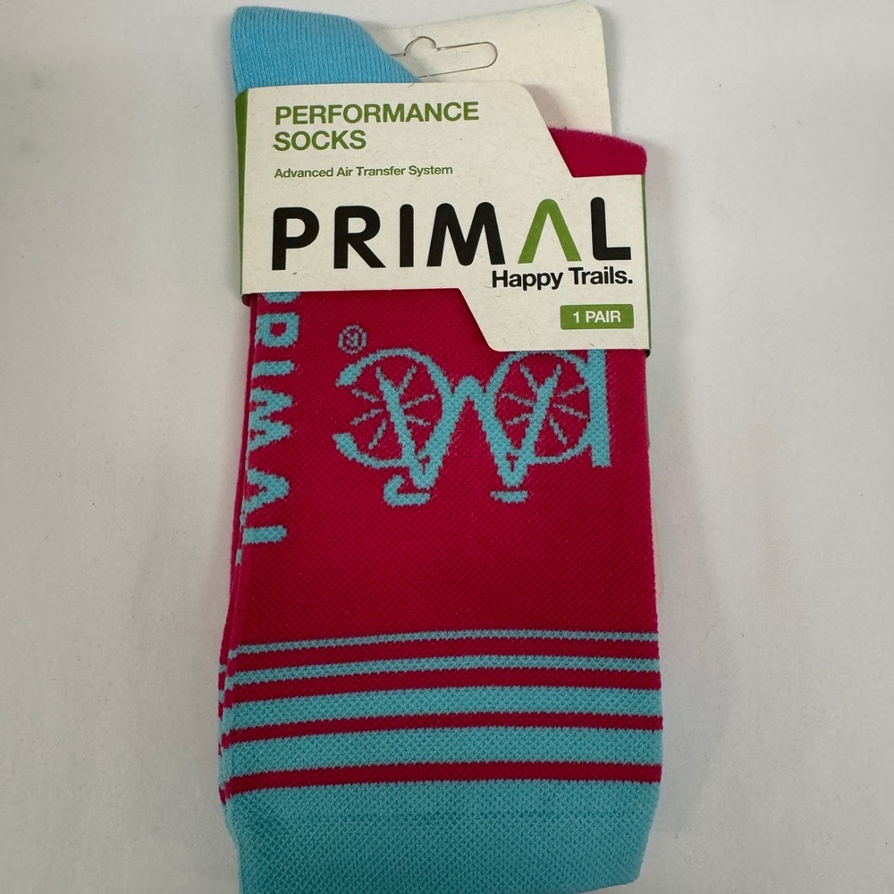 NEW Primal Cycling Socks Small/Medium Pink Blue Advance Air‎ Transfer System